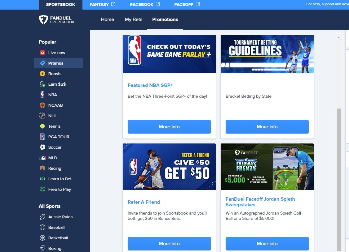 FanDuel Sportsbook promos