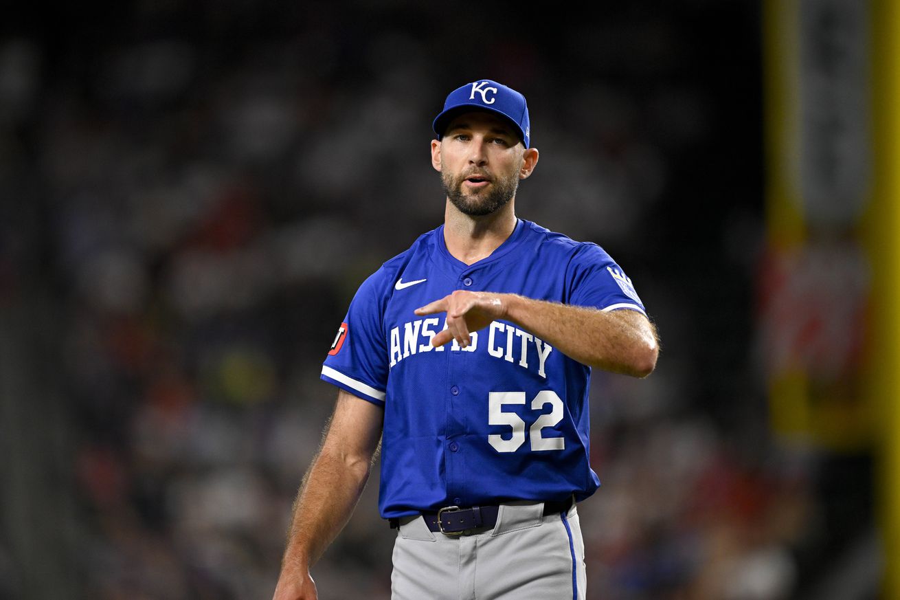 Michael Wacha walks off the field during a game